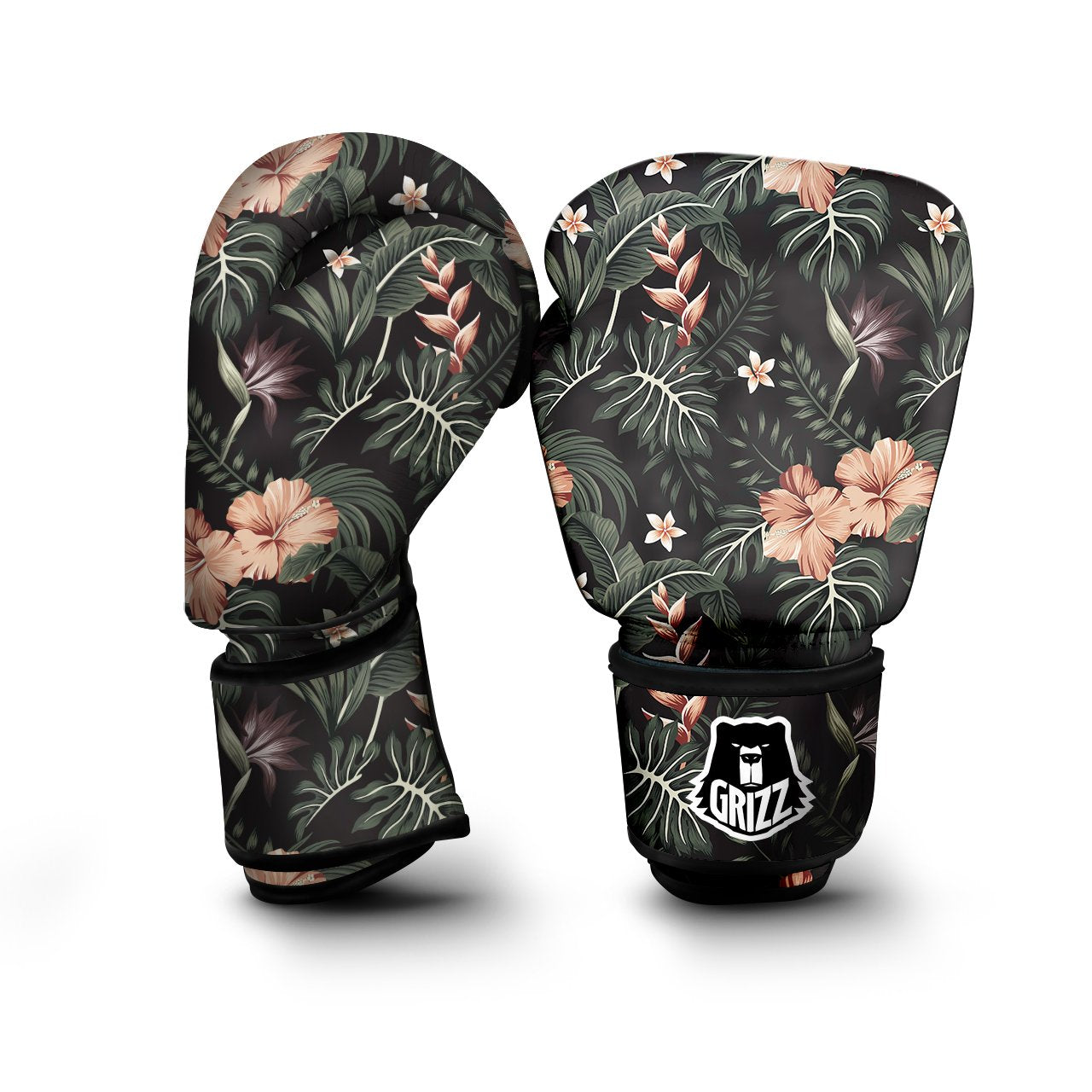 Tropical Watercolor Print Pattern Boxing Gloves-grizzshop
