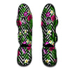 Tropical Zig Zag Print Pattern Muay Thai Shin Guards-grizzshop