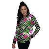 Tropical Zig Zag Print Pattern Women's Bomber Jacket-grizzshop