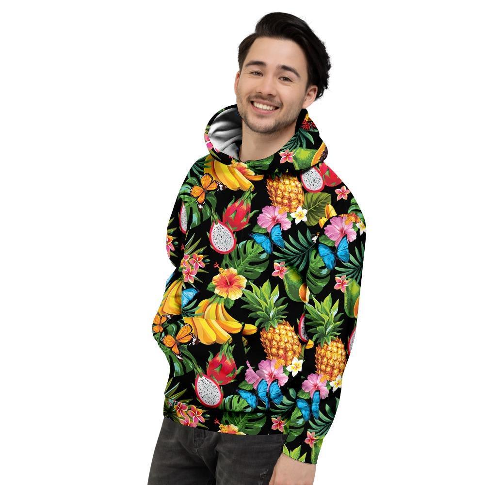 Tropical Fruit Hawaiian Print Men's Hoodie-grizzshop