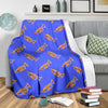 Trumpet Blue Pattern Print Blanket-grizzshop