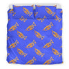 Trumpet Blue Pattern Print Duvet Cover Bedding Set-grizzshop