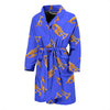 Trumpet Blue Pattern Print Men Long Robe-grizzshop