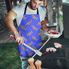 Trumpet Blue Pattern Print Men's Apron-grizzshop