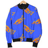 Trumpet Blue Pattern Print Men's Bomber Jacket-grizzshop