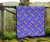 Trumpet Blue Pattern Print Quilt-grizzshop