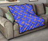 Trumpet Blue Pattern Print Quilt-grizzshop