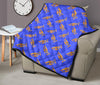 Trumpet Blue Pattern Print Quilt-grizzshop