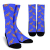 Trumpet Blue Pattern Print Unisex Crew Socks-grizzshop