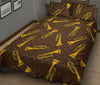 Trumpet Pattern Print Bed Set Quilt-grizzshop