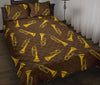 Trumpet Pattern Print Bed Set Quilt-grizzshop