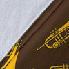 Trumpet Pattern Print Blanket-grizzshop