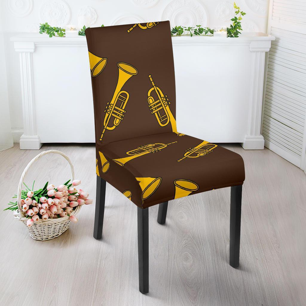 Trumpet Pattern Print Chair Cover-grizzshop