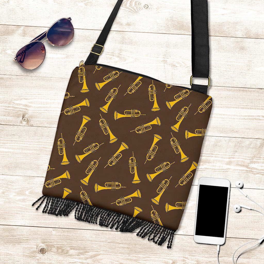 Trumpet Pattern Print Crossbody bags-grizzshop