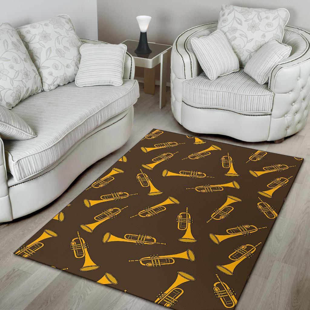 Trumpet Pattern Print Floor Mat-grizzshop