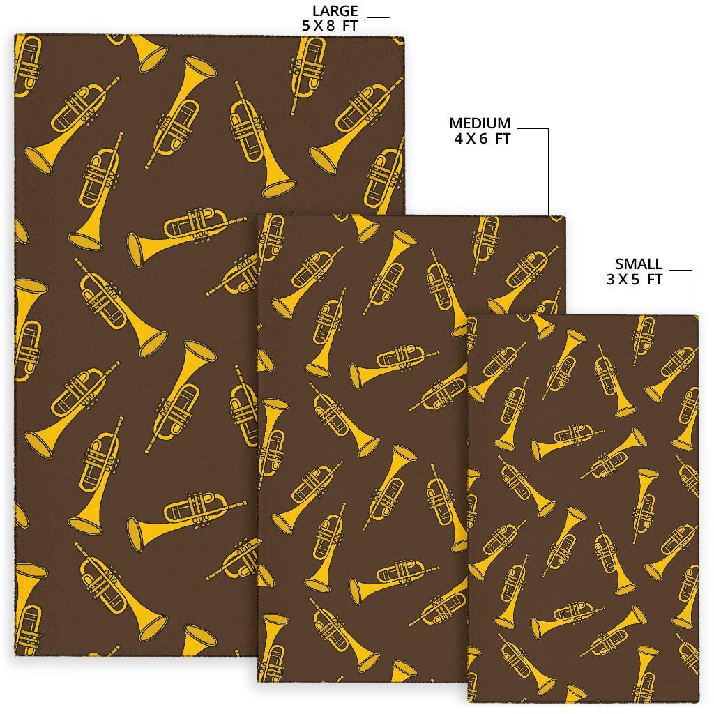 Trumpet Pattern Print Floor Mat-grizzshop
