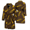 Trumpet Pattern Print Men Long Robe-grizzshop