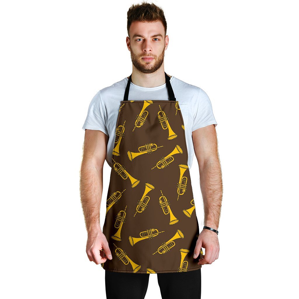 Trumpet Pattern Print Men's Apron-grizzshop