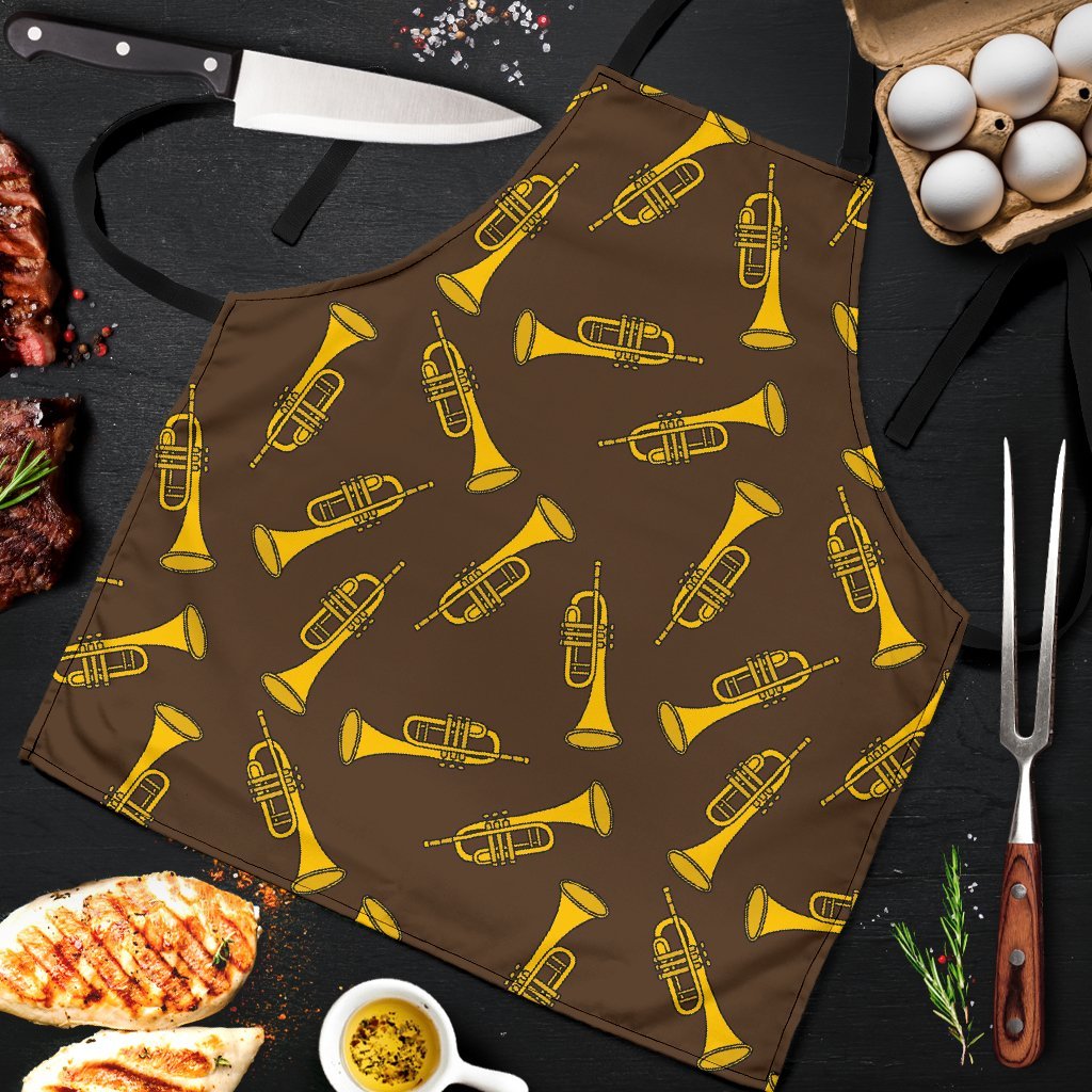 Trumpet Pattern Print Men's Apron-grizzshop