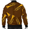 Trumpet Pattern Print Men's Bomber Jacket-grizzshop