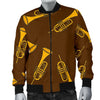 Trumpet Pattern Print Men's Bomber Jacket-grizzshop