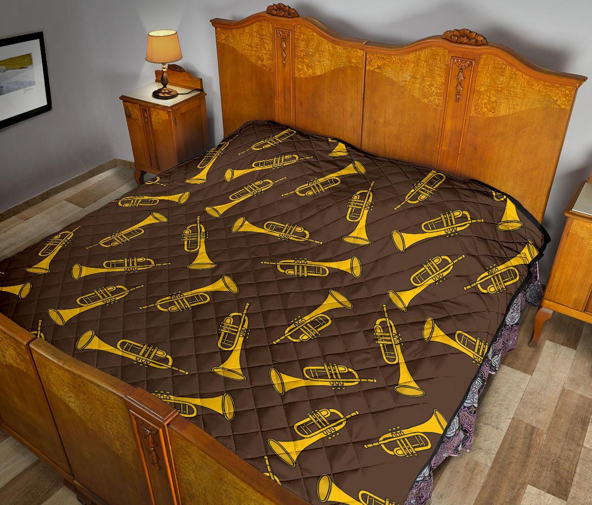 Trumpet Pattern Print Quilt-grizzshop