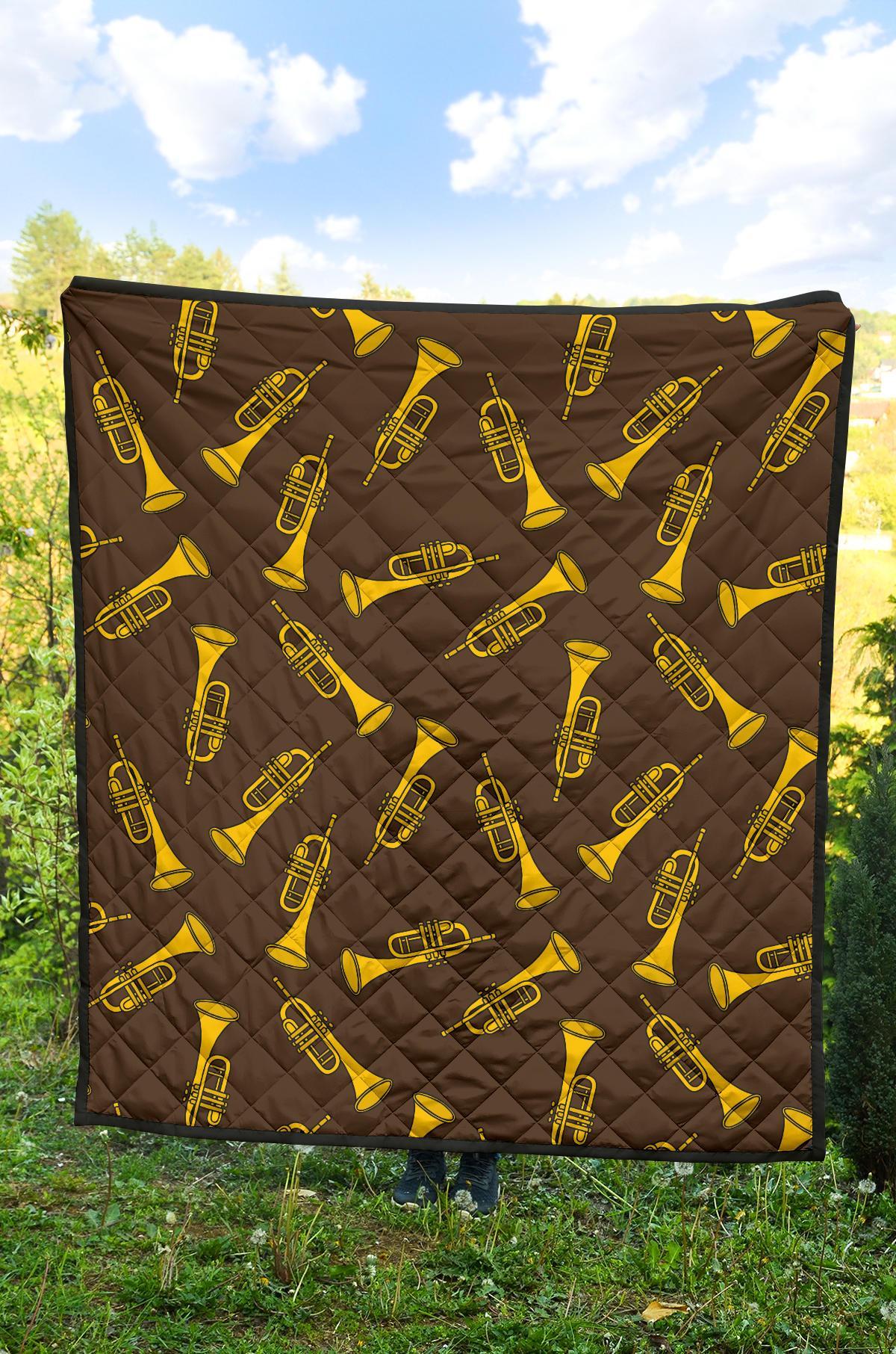 Trumpet Pattern Print Quilt-grizzshop