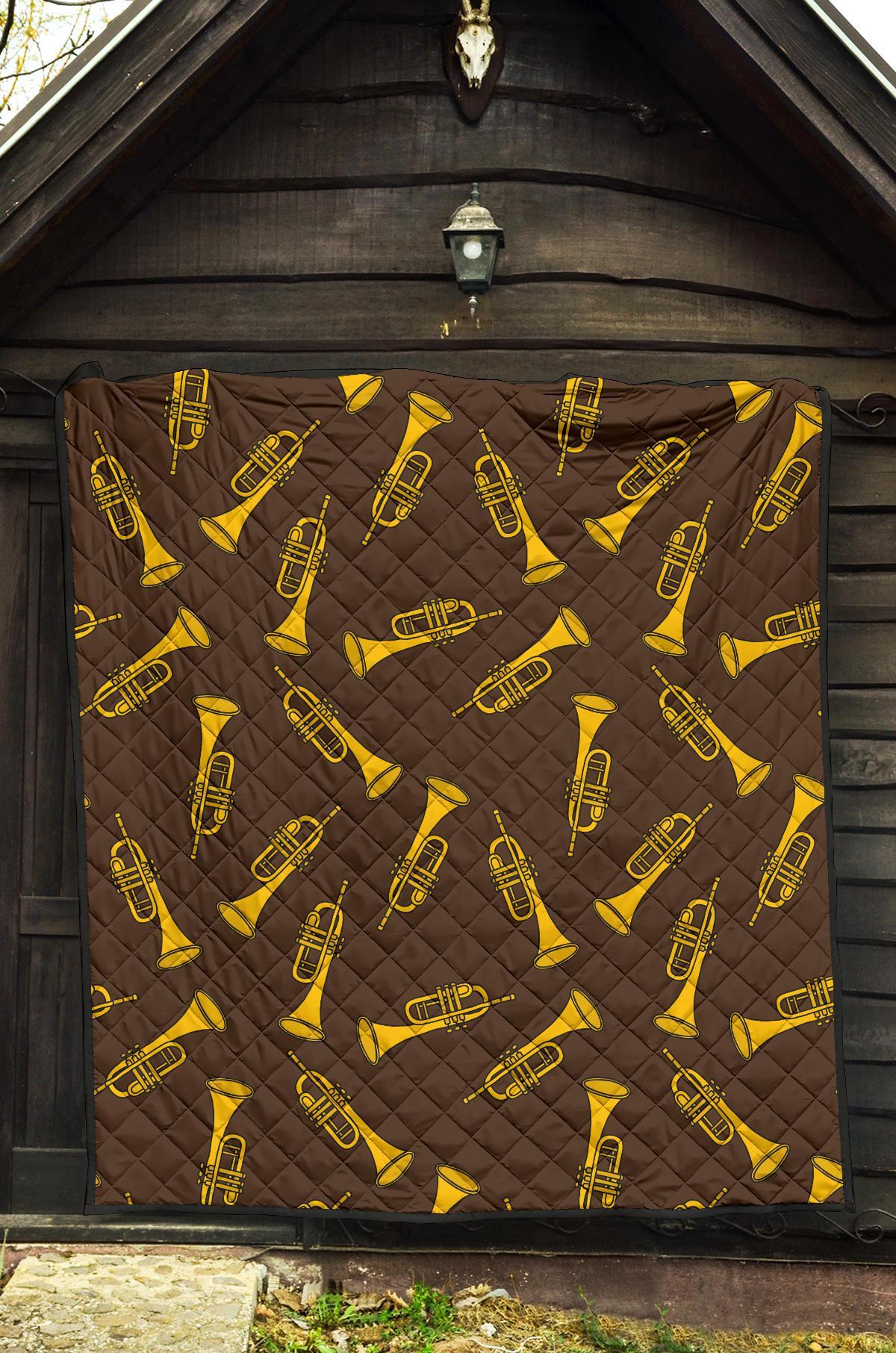 Trumpet Pattern Print Quilt-grizzshop