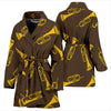 Trumpet Pattern Print Women Long Robe-grizzshop