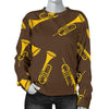 Trumpet Pattern Print Women's Sweatshirt-grizzshop