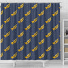 Trumpet Print Pattern Bathroom Shower Curtain-grizzshop