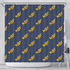 Trumpet Print Pattern Bathroom Shower Curtain-grizzshop