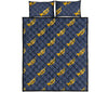 Trumpet Print Pattern Bed Set Quilt-grizzshop