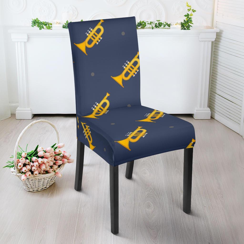 Trumpet Print Pattern Chair Cover-grizzshop