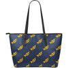 Trumpet Print Pattern Leather Tote Bag-grizzshop