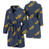 Trumpet Print Pattern Men Long Robe-grizzshop