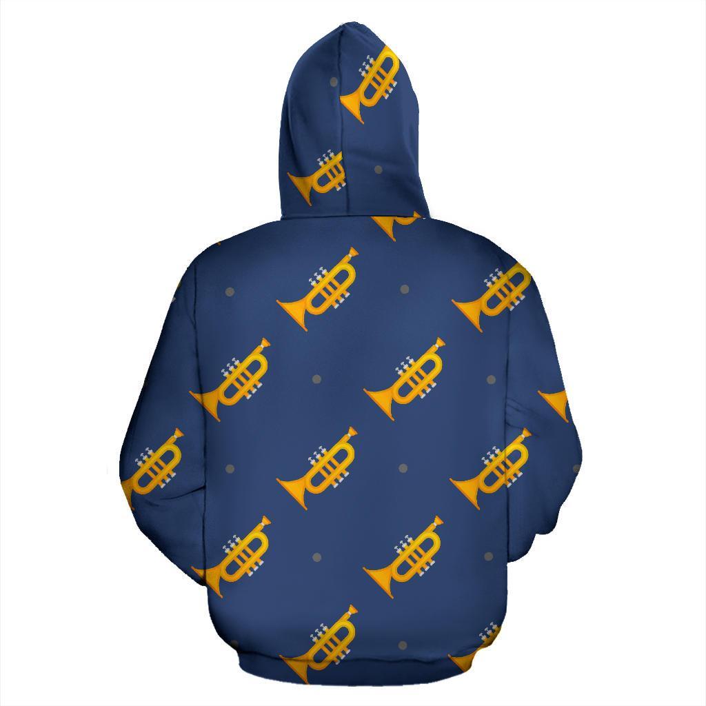 Trumpet Print Pattern Men Women Pullover Hoodie-grizzshop
