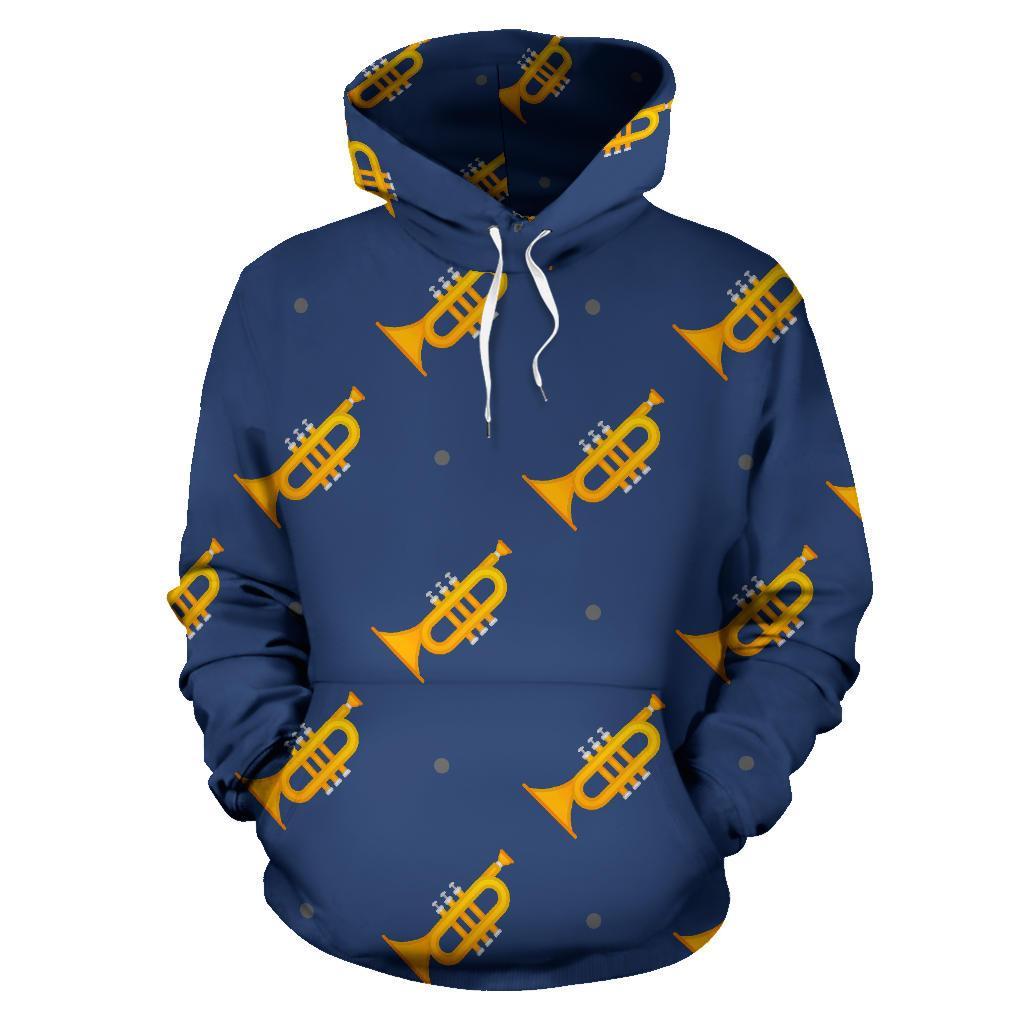 Trumpet Print Pattern Men Women Pullover Hoodie-grizzshop