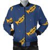 Trumpet Print Pattern Men's Bomber Jacket-grizzshop