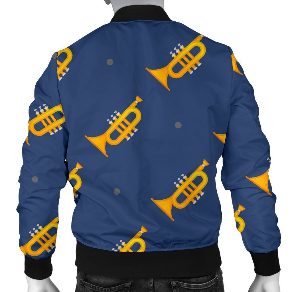 Trumpet Print Pattern Men's Bomber Jacket-grizzshop