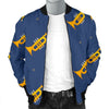 Trumpet Print Pattern Men's Bomber Jacket-grizzshop