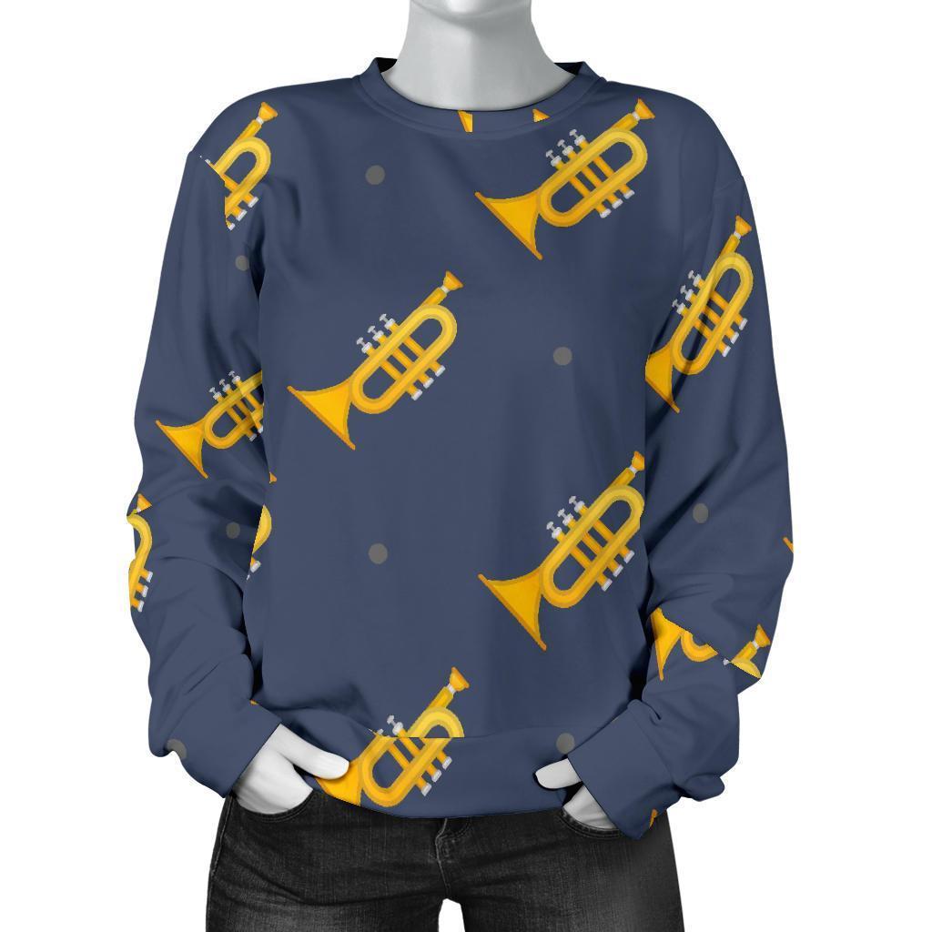 Trumpet Print Pattern Women's Sweatshirt-grizzshop