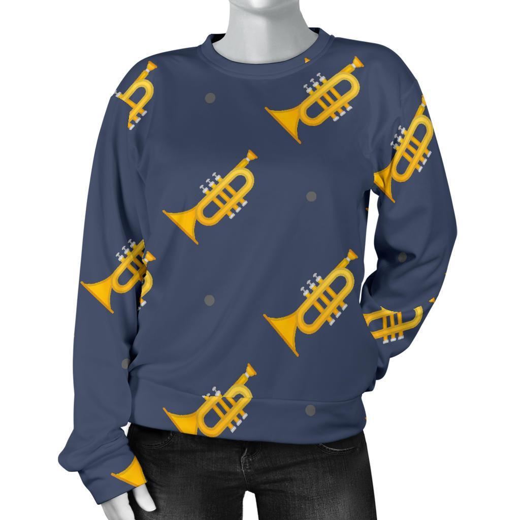 Trumpet Print Pattern Women's Sweatshirt-grizzshop