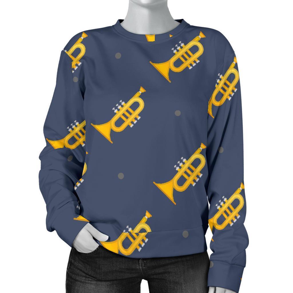 Trumpet Print Pattern Women's Sweatshirt-grizzshop