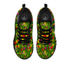 Tulip Field Print Pattern Black Sneaker-grizzshop