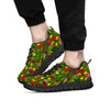 Tulip Field Print Pattern Black Sneaker-grizzshop