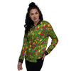 Tulip Field Print Pattern Women's Bomber Jacket-grizzshop