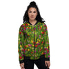 Tulip Field Print Pattern Women's Bomber Jacket-grizzshop