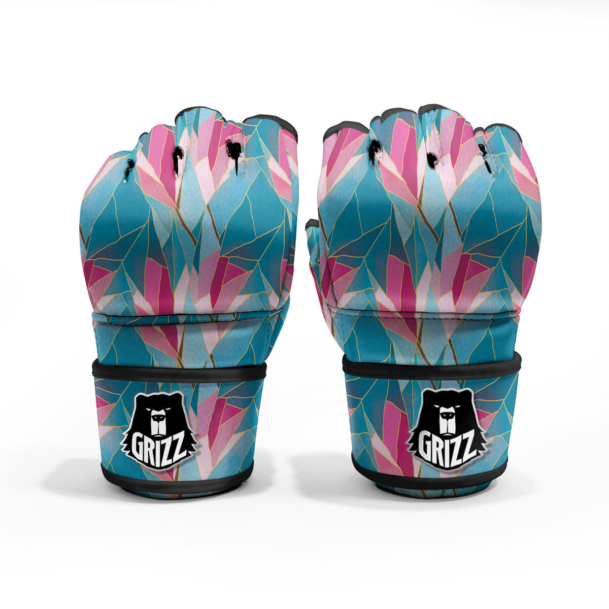 Tulip Polygon Print Pattern MMA Gloves-grizzshop