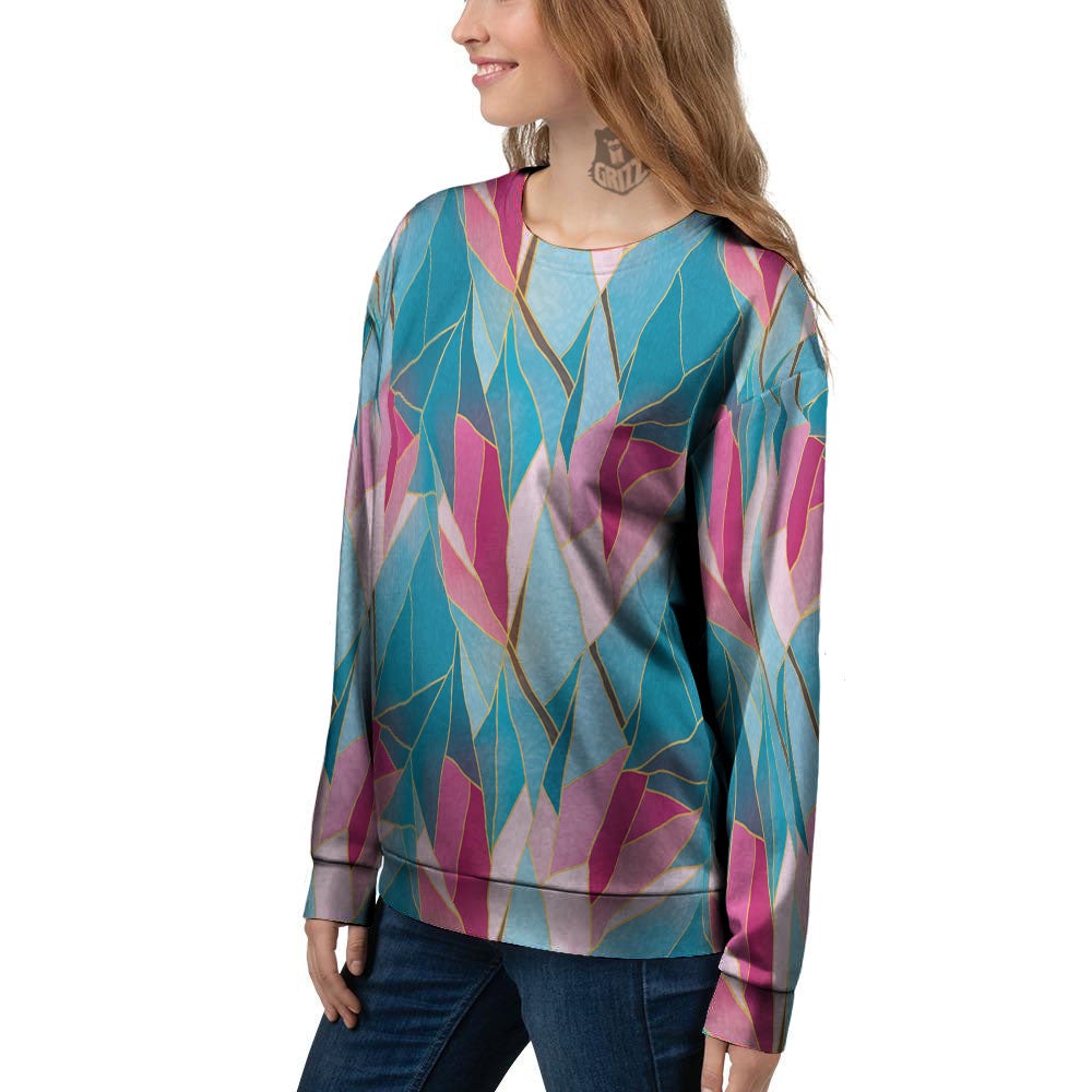 Tulip Polygon Print Pattern Women's Sweatshirt-grizzshop